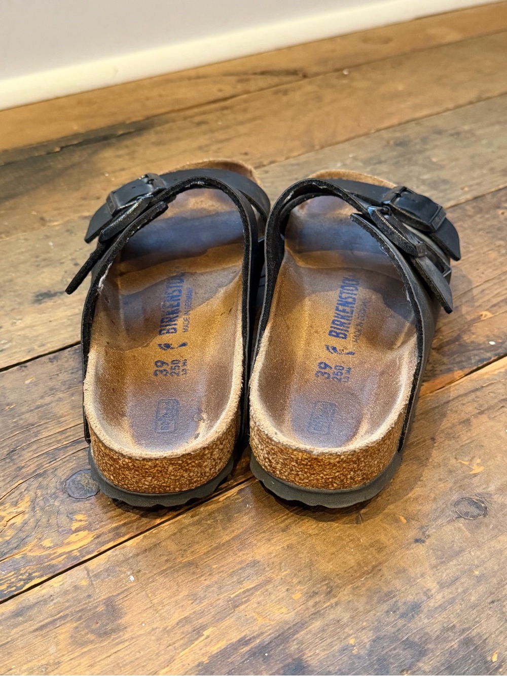 Birkenstock Black Arizona Sandals with Cork Footbed - Women's